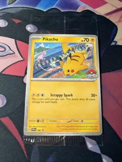 Pokemon Pikachu TCG Scarlet Violet SVP 190 Black Star Promo Card Sealed - Image 1