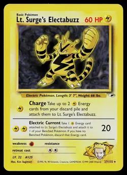Pokemon Card - Lt. Surge's Electabuzz Gym Heroes 27/132 Rare - Image 1