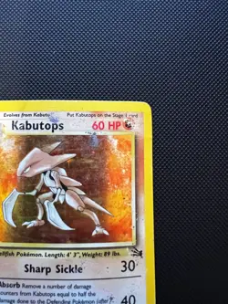 Kabutops 9/62 1st Edition Fossil Holo Rare Pokemon Card - Image 5