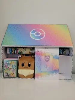 Prismatic Evolutions SPC Play Mat, Eevee Deck Box, Card Sleeves - ** No Packs** - Image 4