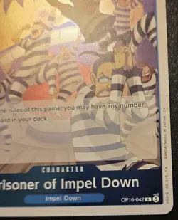 Prisoner Of Impel Down OP16-042 Foil Rare The Time Of Battle One Piece Card Game - Image 5