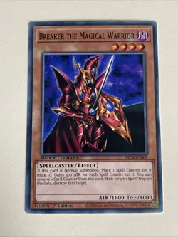 Yugioh Breaker the Magical Warrior x 3 - 1st Edition NM - Plus Free Holo Card B - Image 3