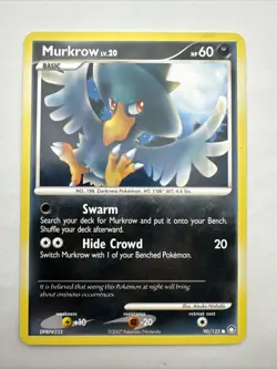 Murkrow 90/123 Diamond Pearl Mysterious Treasures Pokemon Card TCG - Image 1