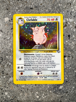 Pokemon TCG Cards Clefable 1/64 Jungle Holo Rare NM - Image 1