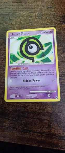 Unown [C] 67/130 Uncommon Diamond & Pearl Pokemon Lightly Played - Image 1