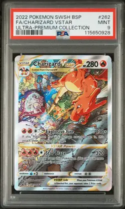 Charizard Vstar 262 Ultra Premium Swsh Black Star Promo Pokemon PSA 9 - Image 1