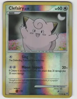 Clefairy Common Diamond & Pearl 77/130 Reverse Holo Near Mint Pokemon - Image 1