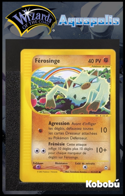 Carte Pokemon Ferosinge 92/147 Aquapolis Wizards FR - Image 1