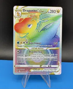 2022 Pokemon Dragonite VSTAR 081/078 Rainbow Secret Rare / Full Art Holo LP 💛❤ - Image 3
