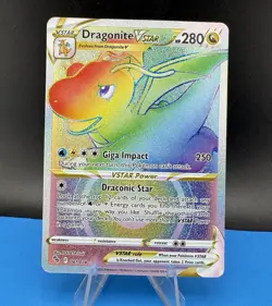 2022 Pokemon Dragonite VSTAR 081/078 Rainbow Secret Rare / Full Art Holo LP 💛❤ - Image 4