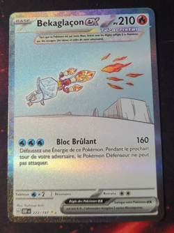 Pokemon Bekaglacon Alt Alternative 222/197 EV3 Flammes Obsidiennes - Francais Fr - Image 1