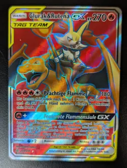Glurak Charizard Braixen Tag Team GX 212 / 236 Welten im Wandel Pokemon DE NM - Image 1