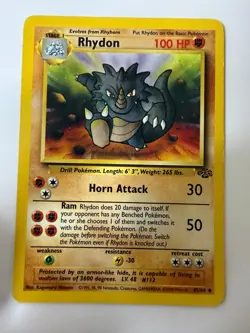 Rhydon 45/64 Uncommon Jungle Pokemon Unlimited Lightly Played - Image 1
