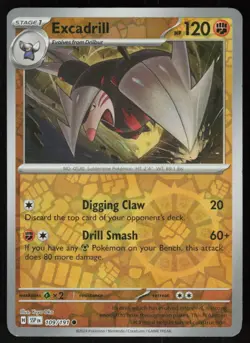 Excadrill 109/191 Common Surging Sparks Pokemon Reverse Holo Near Mint - Image 1
