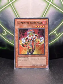 Yugioh Elemental Hero Heat PP02-EN007 Super Rare LP - Image 1