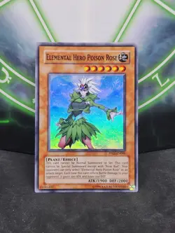 Yugioh Elemental Hero Poison Rose PP02-EN006 Super Rare NM - Image 1