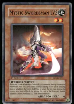 Mystic Swordsman LV2 SD5-EN013 SDeck: Warrior's Triumph Yu-Gi-Oh 1st Edition LP - Image 1