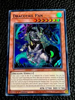 Dracotail Pan JUSH-EN003 Yugioh 1st Edition Super Rare - Image 1