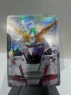 Gundam Card Game Newtype Rising Unicorn Gundam Resource R-003 C+ Foil Alt Art - Image 1