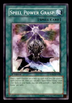 Spell Power Grasp SDSC-EN020 : Spellcaster's Command Yu-Gi-Oh 1st Ed LP - Image 1