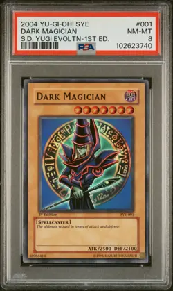 2004 SYE-001 YU-GI-OH! DARK MAGICIAN 1ST EDITION PSA 8 - Image 1