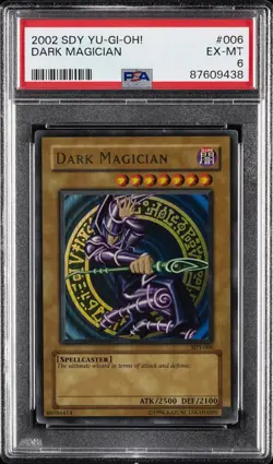 2002 YU-GI-OH! STARTER DECK: YUGI #006 DARK MAGICIAN PSA 6 - Image 1