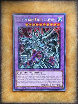 Yugioh Egyptian God Slime RA01-EN029 Platinum Secret Rare 1st Ed NM - Image 1