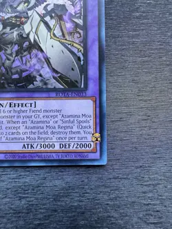 YuGiOh! Azamina Moa Regina ROTA - Error Misprint Anubis Shift 1st Ed Near Mint - Image 3