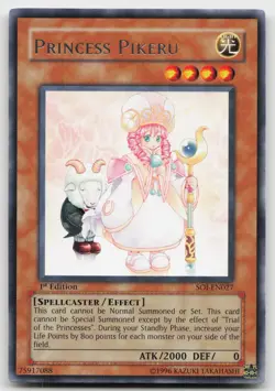 Princess Pikeru SOI-EN027 Rare Shadow of Infinity Yu-Gi-Oh 1st Edition Near Mint - Image 1