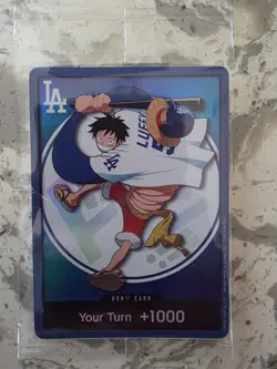 2026 Dodgers x One Piece Monkey D. Luffy Promo Card - Sealed - Image 1