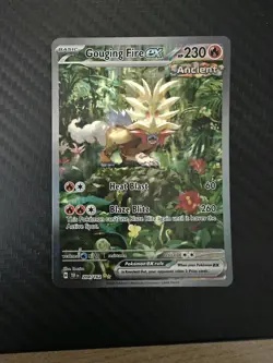 Pokemon TCG Gouging Fire EX 204/162 Temporal Forces Special Illustration Card - Image 1
