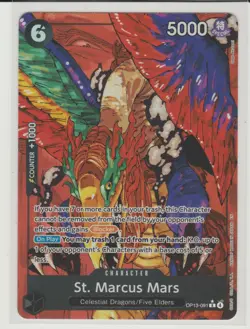 St. Marcus Mars - Alternate Art Rare One Piece Card OP13-091 R* - Image 1