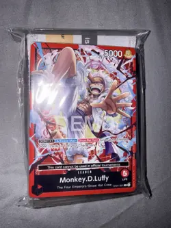 Bandai One Piece Card Game Monkey D. Luffy ST21-001 Leader Promo x3 EN Red - Image 1