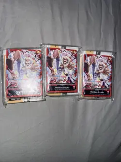Bandai One Piece Card Game Monkey D. Luffy ST21-001 Leader Promo x3 EN Red - Image 2