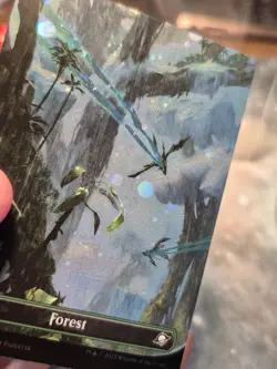 L 0266 Forest GALAXY FOIL BORDERLESS Full Art Land Edge of Eternities MTG Card - Image 2