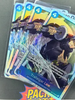 Trafalgar Law SR (4x) Play Set ST17-002 PRB02 One Piece CCG English - Image 1