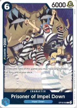 Prisoner of Impel Down OP16-042 Rare The Time of Battle One Piece Foil Near Mint - Image 1