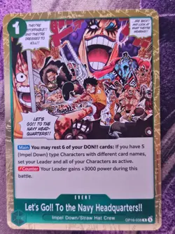Let's Go!! To the Navy Headquarters.. OP16-038 Time of Battle One Piece Foil NM - Image 1