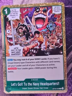 Let's Go!! To the Navy Headquarters.. OP16-038 Time of Battle One Piece Foil NM - Image 1
