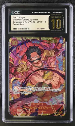 CGC 10 PRISTINE Japanese One Piece 2024 Gol D. Roger OP09-118 A New Emperor - Image 1