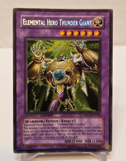 Elemental Hero Thunder Giant EHC2-EN004 Secret Rare Limited Edition Yugioh 1994 - Image 1