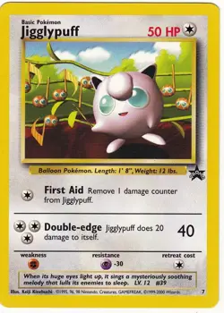 POKEMON JIGGLYPUFF BLACK STAR PROMO CARD NO. 7 - Image 1