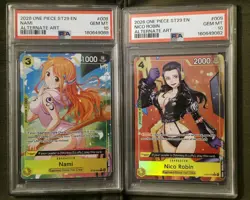 One Piece Egghead ST29-008 Nami And ST29-009 Nico Robin PSA 10 - Image 1