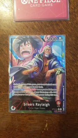 One Piece CCG: Silvers Rayleigh OP12-001 Alternate Art Leader Holo Foil NM - Image 1