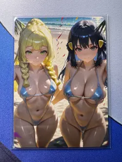 Dawn & Lillie Pokemon ACG Goddess Story Doujin Waifu Anime Custom Card - Image 1