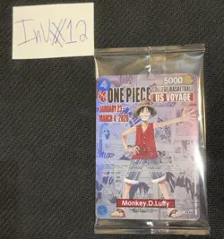 Bandai Namco One Piece Card Game Monkey.D.Luffy P-055 Promo Foil US Voyage - Image 1