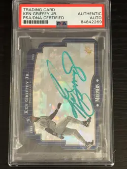 1996 SPX KG1 Ken Griffey Jr Autograph (green ink) PSA/DNA Authentic - Image 1