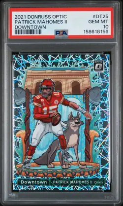 2021 PANINI DONRUSS OPTIC DOWNTOWN #DT25 PATRICK MAHOMES II PSA 10 - Image 1