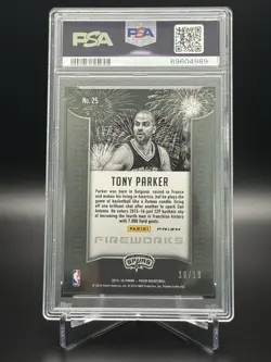 Tony Parker - 2015 Panini Prizm Fireworks Gold - PSA 10 - Image 2