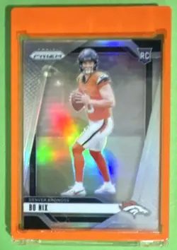2024 Prizm💎SILVER💎Bo Nix Rookie QB Denver Broncos RC REFRACTOR GEM MINT PSA 10 - Image 1